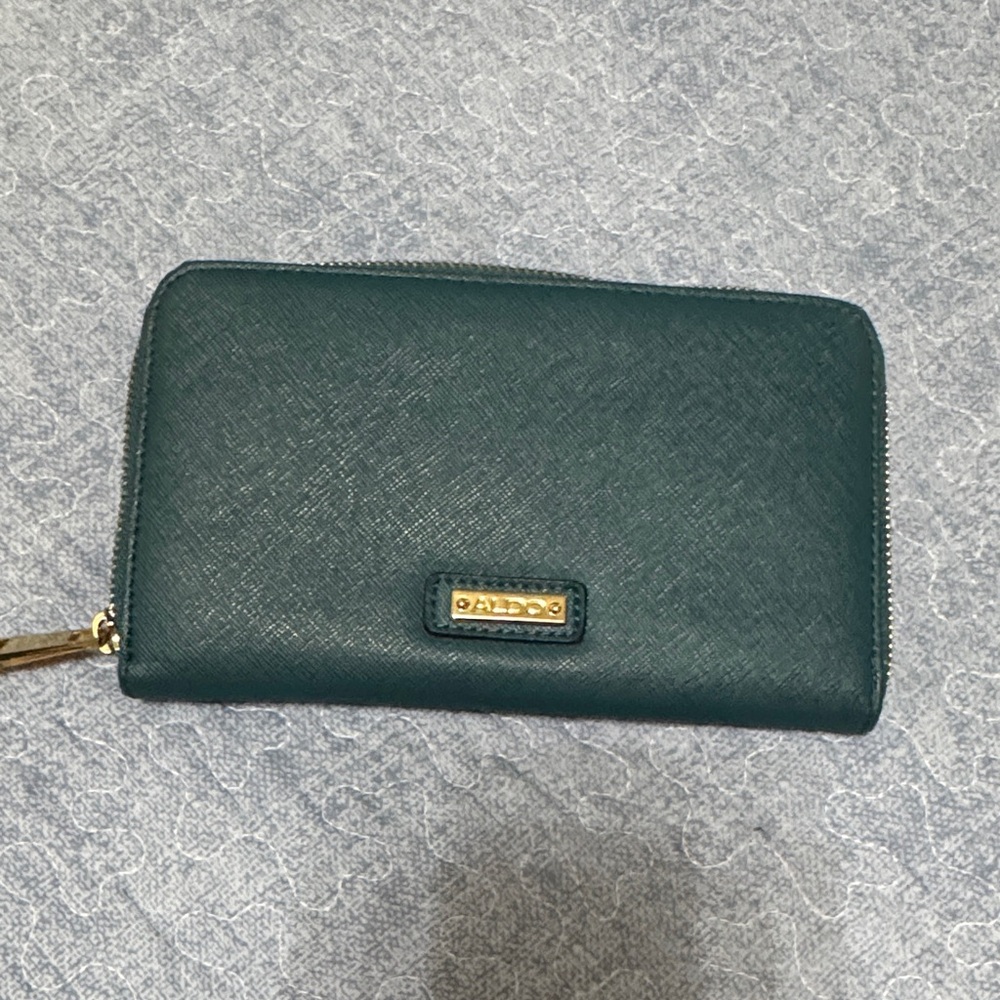 Aldo Forest Green Wallet with Gold Accent